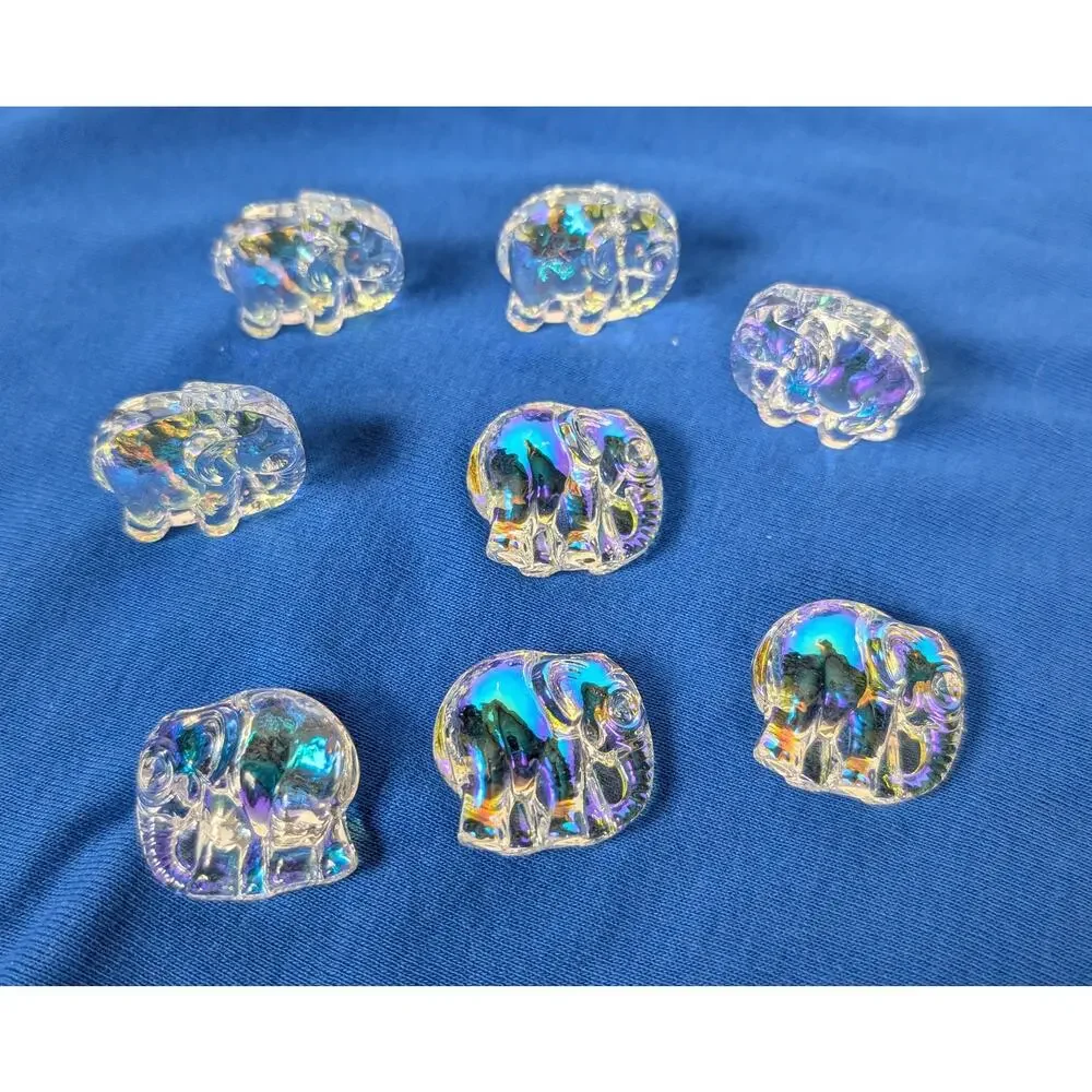 RARE Vintage Swarovski Elephant Pendant 30mm Crystal Vitrail